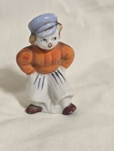 Little Dutch Boy Vintage Collectible Figurine Ceramic 2.5&quot; Red Shirt JAPAN - $8.00