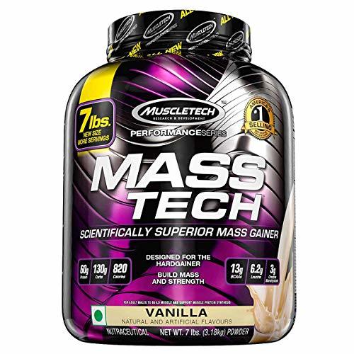 MuscleTech Mass Tech, Scientifically Superior Weight Gain Formula, Vanilla, 7 lb - $77.99