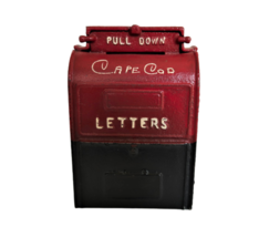 Vtg Cape Cod Mail Box Bank Still Cast Iron John Wright Vacation Collectible - $29.99