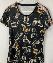 Adidas Farm Rio Dress Womens Medium Butterfly Print T Shirt Dress Black Athletic - £27.51 GBP
