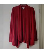 Athleta Cardigan Sweater XS Maroon Open Front Pockets &amp; Thumb Holes Pran... - $20.95 CAD