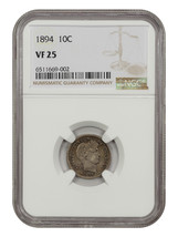 1894 10C NGC VF25 - $178.24