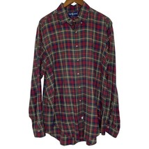 Ralph Lauren Red Checkered Plaid Patterned Button Long Sleeve Size XL Men&#39;s - $14.00