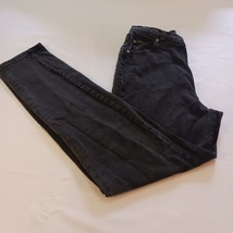 Riders Womens Size 14L Black Straight Leg High Rise Denim Jeans Measured 30x32.5 image 2
