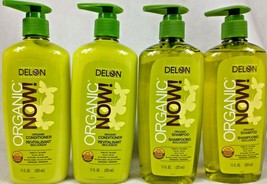 Lot of 4 Delon Organic Now! Shampoo &amp; Conditioner 11 oz Each - $34.95