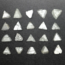 Natural Triangle Diamond, 1ct 33 pcs ,Grey ,Loose Flat Diamonds Lots 3mm - £28.89 GBP