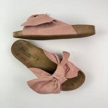 Jeffrey Campbell Sunmist Knotted Pink Bow Suede Sandals Pink Shoes Size 40 - £33.61 GBP