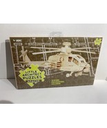 Apache Helicopter Wood 3D Model Little Architect Puzzles New in Package - £10.61 GBP