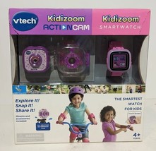 Vtech Kidizoom ActionCam + Kidizoom Smartwatch Bundle for Girls NOB - £37.36 GBP