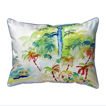 Betsy Drake Colorful Palms Small Pillow 11x14 - £39.56 GBP