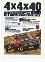 1979 Dodge Truck Print Ad Automobile car 4x4 8.5&quot; x 11&quot; - $19.31