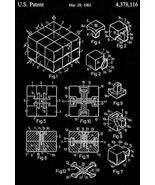 1983 - Rubik&#39;s Cube Toy - E. Rubik - Patent Art Poster - £7.98 GBP