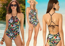 Nanette Lepore Amor Atitlan Seductress Strappy Tassels One Piece Swimsuit Sz S - £47.01 GBP