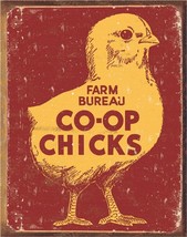 Farm Bureau CO-OP Chicks 12.5 x 16in Metal Sign - #1365 - £14.92 GBP