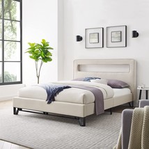 Classic Brands Clermont Beige Upholstered Bed, King. - £486.53 GBP