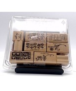 Stampin Up Smorgasborders Set of 9 Wood Mounted Rubber Stamps Border 200... - £7.86 GBP