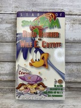 Stars of Space Jam Road Runner &amp; Wile E. Coyote VHS Used VCR Video Tape Cartoon - £7.83 GBP