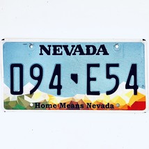  United States Nevada Home Means Nevada Passenger License Plate 094 E54 - £14.81 GBP