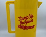 Starburst Advertising Promo Fruit Chews Plastic 72oz Yellow Drink Pitcher - $13.54