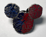 Disney Mickey Head Red Blue Cheerleading Pom Pom Pin 69292 - $10.88