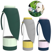 2 In 1 Multifunction Pet Dog Water Bottle Silicone Foldable Portable Puppy Food - £17.08 GBP