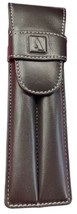 Adamis Top Quality Soft &amp; Smooth Genuine Leather Double Pen Holder Dark brown - £15.62 GBP