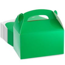 24 Pack Green Gable Boxes With Handles For Party Favors (6.2X3.5X3.6 In) - £24.69 GBP