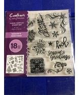 Crafters companion Season’s Greetings 6x6 Stamp Set NIP 18 Pieces - $282.74 MXN