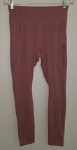 Motion 365 Fabletics Leggings Cropped Pink Dusty Rose Size Small Zippered Pocket - £15.53 GBP