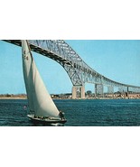 Vintage POSTCARD BLUE WATER BRIDGE SARNIA CANADA STAMPED 1962 Photo - $2.71 CAD
