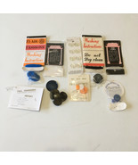 Vintage blouse sweater buttons and fabric replacement carded buttons and... - $19.75