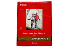 Canon Photo Paper Plus Glossy II 8.5&quot; x 11&quot; 20  sheets No. PP-301 - $11.87