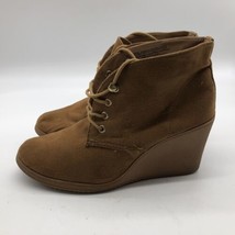 Merona Suede Womens Ankle Boot High Heel Wedge  Size 9.5  - £13.62 GBP