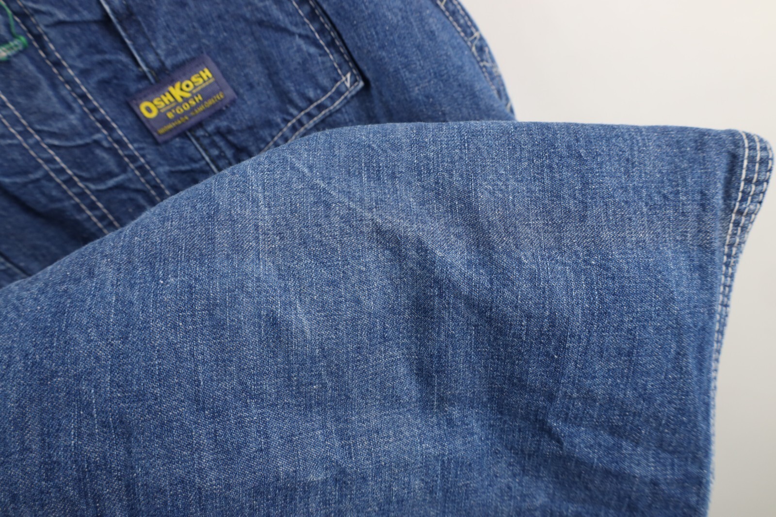Vtg 50s 60s OshKosh B'Gosh Mens 38x34 Union Made Sanforized Vestbak Overalls USA Item image 14