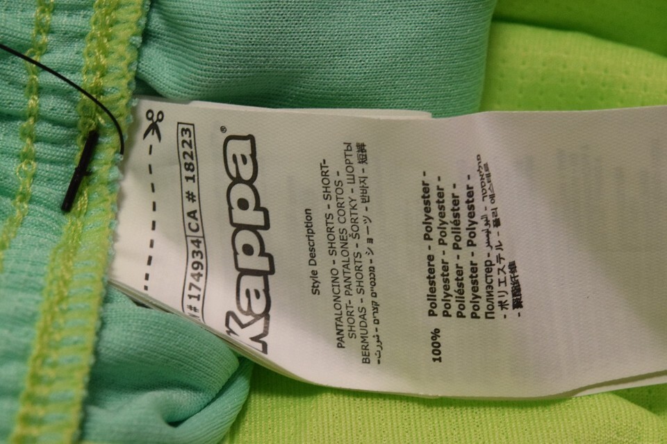 Kappa Mens Regular Fit Soccer Shorts Green 2XL Item image 7