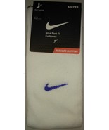  Nike Men&#39;s Park IV White Blue Logo Soccer Socks Sz S - €12,18 EUR