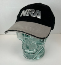 NRA (National Rifle Association) Adjustable Strap Back Hat Cap Black/Gra... - $10.79