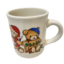 Vintage Alco Christmas Teddy Bear Coffee Tea Cup Mug Romania 8 ounce - $13.67