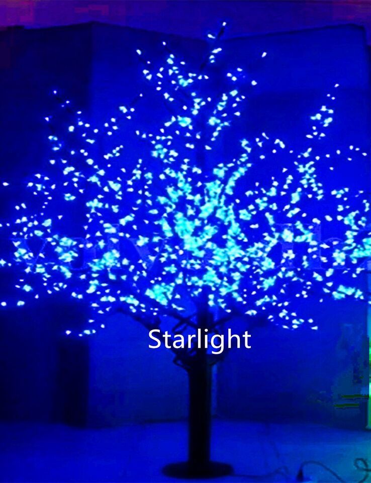 Primary image for Blue 7ft 1,248pcs LEDs Cherry Blossom Tree Outdoor Christmas Tree Night Light