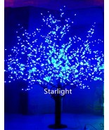 Blue 7ft 1,248pcs LEDs Cherry Blossom Tree Outdoor Christmas Tree Night ... - £404.42 GBP