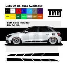 For Audi A1 A3 A4 A5 A6 A7 S1 RS1 Side Stripes Graphics Stickers Decals RS Badge - £31.96 GBP