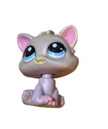 Littlest Pet Shop Purple Gray Persian? Cat Blue Eyes Sitting LPS - £11.77 GBP