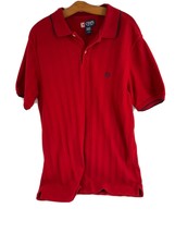 Vintage Ralph Lauren Chaps Polo Shirt Men LARGE Red Crest Logo Golf S/S EUC - $9.89
