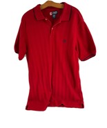 Vintage Ralph Lauren Chaps Polo Shirt Men LARGE Red Crest Logo Golf S/S EUC - £7.92 GBP