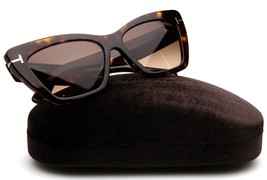 New TOM FORD Wyatt TF871 52F Havana Sunglasses 56-15-140mm B40mm Italy - £150.28 GBP