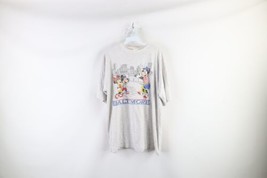 Vintage 90s Disney Mens Large Distressed Spell Out Mickey Baltimore T-Shirt Gray - £23.70 GBP