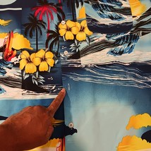 Koman Sports Palm Tree Print Hawaiian Button UP Men's Shirt Short Sleeve Size XL image 3