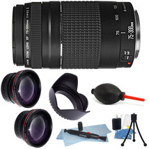Canon Zoom Telephoto EF 75-300mm f/4.0-5.6 III Autofocus Lens Bundle for T5 T6.. - £230.95 GBP