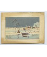 CHRISTMAS CARD from TOKYO BRANCH TUNA RESEARCH FOUNDATION signed - ART C... - $34.95