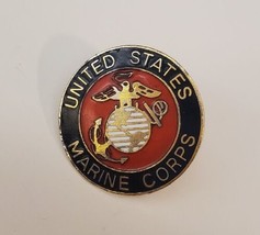 United States Marines Round Seal Logo Collectible Enamel Lapel Hat Vest Pin - £15.41 GBP